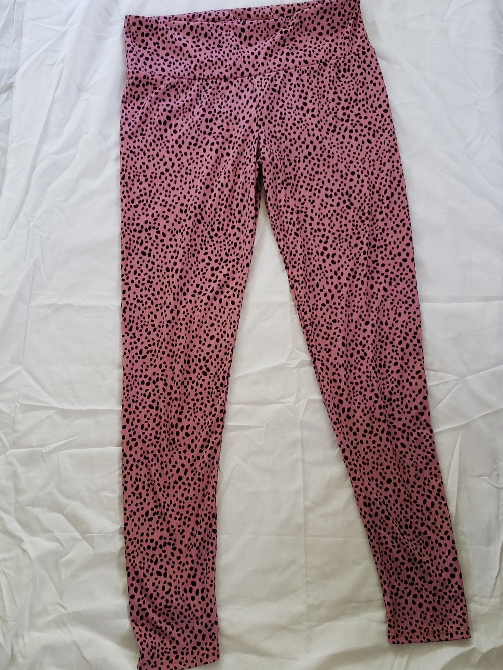 143 Story by Line Up Pink Ribbed Animal Print Lounge Leggings Size L